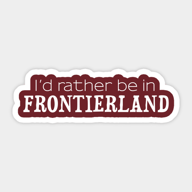 Frontierland Wishes Sticker by Geek Tees